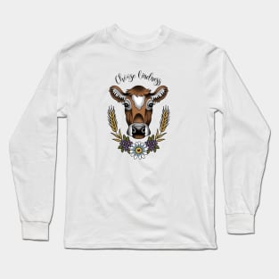 Choose kindness cow Long Sleeve T-Shirt